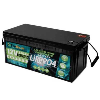 TopSolar LiFePO4 12.8V 240Ah Lithium Battery Built-in Smart BMS N51120050955