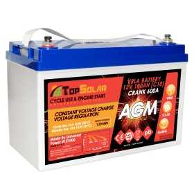 TopSolar 100Ah 12V C10 AGM battery Solar Wind Photovoltaic Systems N51120050930 TopSolar 100Ah 12V C10 AGM battery Solar Wind Photovoltaic Systems N51120050930