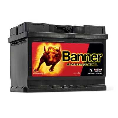 Banner Starting Bull 12V 62Ah battery up 510A Inrush for Auto Camper Van Boat N51120050503