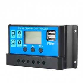 Regolatore Solare di Carica PWM 12-24V 20A con 2 uscite USB 5V/2A Max N52830550710-0%
