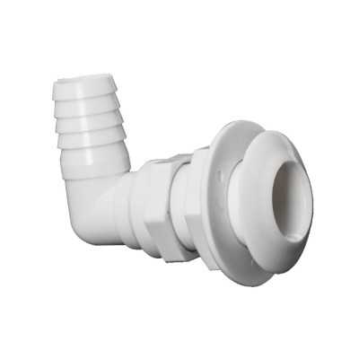 White nylon seacocks with 90° elbow 19mm hose connector N42038202455