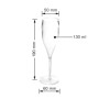 GLASS Champagne Glass 130ml 60x190mm 4pcs N20217400021