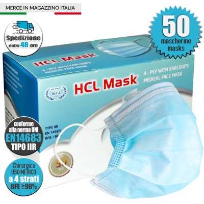 4-layer Medical Face Mask MEDICAL USE Type IIR Standard UNI EN14683 N90056004505-50