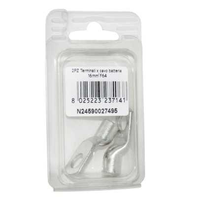 Set 2 Battery Cable Terminals 16mmq Hole 6.4mm N24590027495
