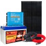 Kit Barca Camper 12V 240W con Regolatore MPPT 20A Batteria AGM 100Ah + Kit Cavi N151030200262