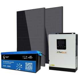 24V 800W Photovoltaic Kit with 3kVa Inverter 2.56kWh LiFePO4 Battery 24V 800W Photovoltaic Kit with 3kVa Inverter 2.56kWh LiFePO4 Battery