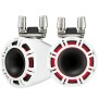Kicker KMTC94W 9" 600W White LED HLCD Horn Tower marine Speakers pair IDKMTC94W