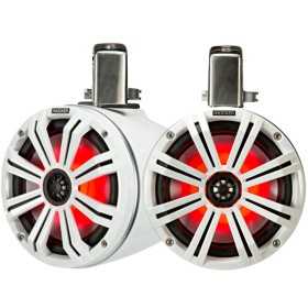 Kicker KMTC8W RGB LED White Coaxial Marine Tower Speakers Pair 8" 300W IDKMTC8W Kicker KMTC8W RGB LED White Coaxial Marine Tower Speakers Pair 8" 300W IDKMTC8W