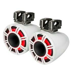 Kicker KMTC114W 11" 600W White LED HLCD Horn Tower marine Speakers pair KMTC114W Kicker KMTC114W 11" 600W White LED HLCD Horn Tower marine Speakers pair KMTC114W
