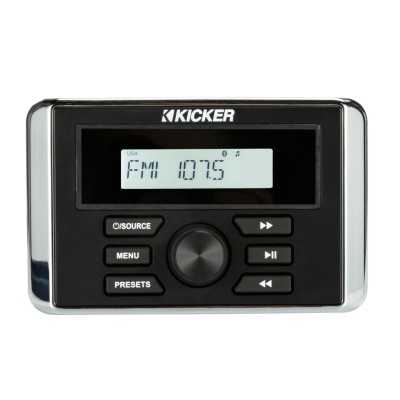 Kicker KMC3 Marine Multimedia Receiver Gauge Style 4 channels Rectangular IDKMC3