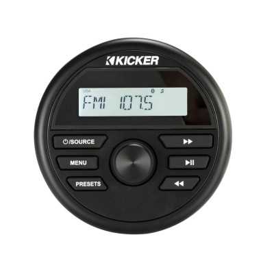 Kicker KMC2 Ricevitore Marino Multimediale Gauge Style 4 canali Rotondo IDKMC2