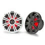 Kicker KM84L LED RGB Coaxial Marine Speakers Pair 8" 300W 4Ohm 92db IDKM84L