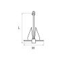 DANFORTH Anchor in Hot-galvanized Steel 20 Kg N10701710026