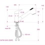 Miscelatore monocomando con doccia estraibile 1.5m BK37904097-20%