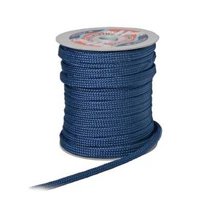 Treccia Piattina in PP a 32 fusi 4x19mm Blu Navy Ø12mm V/m N10502806706-0%