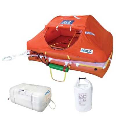 Arimar Oceanus Rigid 6-man life raft with Grab Bag Beyond 12 miles AR111006ITG