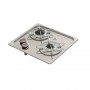 Recess-fit stainless steel cooktop 2 burners 1750+1000W 305x330mm recess OS5010244