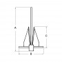 DANFORTH Anchor in AISI 316 StainleStainless Steel Steel 7 kg OS0114607