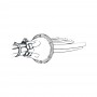 Cuffia passacavi PVC bianca Ø esterno 105mm CF 5pz OS0340700-40%