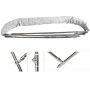 Tendalino Pieghevole Bianco 3 Archi Inox Alto 245/255xh140cm P180cm OS4692006-28%