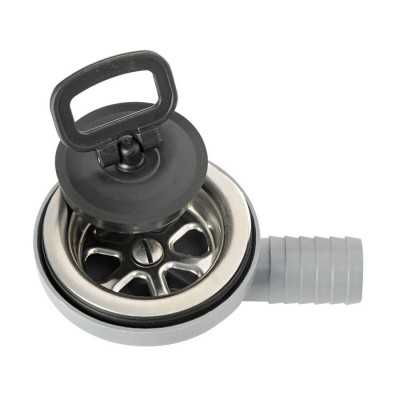 90° Ø20mm Side Drain Valve 70mm Grating with plug OS5018696