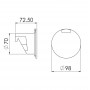 Contenitore bianco per doccetta Ø70/98mm con coperchio stagno N42737302441-5%