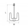 Hall anchor in Hot Galvanised Steel 10 kg N10701710014
