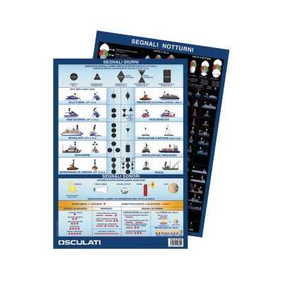 Tabella Segnali Visivi Diurni e Notturni Obbligatori COLREG72 210x297mm N30112621806-40%