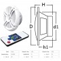 White pairs of 2-way speakers with RGB programmable LEDs 6.25 2x50W OS2974703