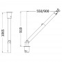 Small telescopic retractable davit Ø160/112mm Capacity 180kg per pair OS4235800