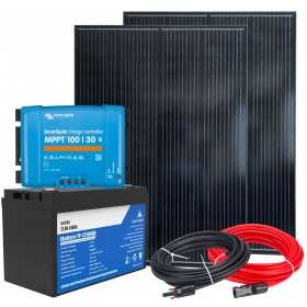 12V 300W RV/Boat Kit + 100Ah LiFePO4 + MPPT 100/30 SmartSolar + Cable Kit 12V 300W RV/Boat Kit + 100Ah LiFePO4 + MPPT 100/30 SmartSolar + Cable Kit