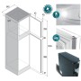 Vitrifrigo C220DP DX 12-24V/100-240V TD BK White Refrigerator-Freezer 220lt VT16004601