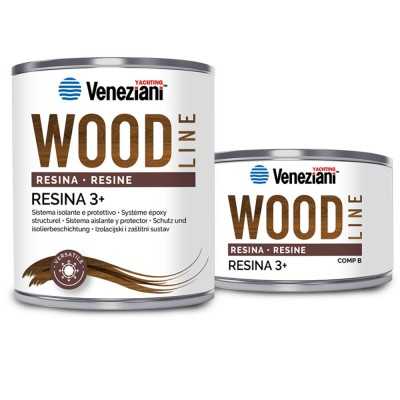 Veneziani WOOD Resina 3+ 7W6.721 A+B 1.5L .000 Protettivo per legno YM473COL512-15%