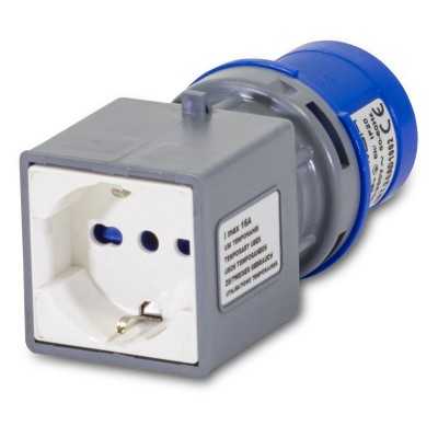 Adattatore civile-industriale Spina CEE 2P+T 16A Presa universale P40 2P+T 16A-0%