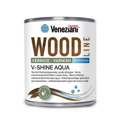Veneziani WOOD V-SHINE AQUA 7W6.312 750ml Vernice lucida Monocomponente YM473COL521-15%