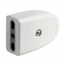 Space-saving electrical socket 2P+T 10/16A 250V white two-way N50523521207