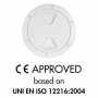 Tappo Ispezione 145mm Bianco con chiusura a vite N30211202033-0%
