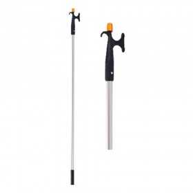 Mezzo marinaio fisso in alluminio 147/25 con gancio in nylon nero N30610611716-5%