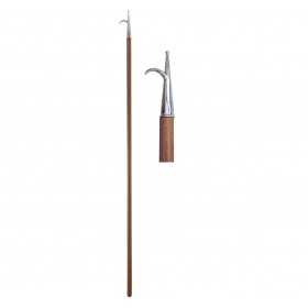 Mezzo marinaio fisso in legno 180/30 con gancio in ottone N30610611711-10%