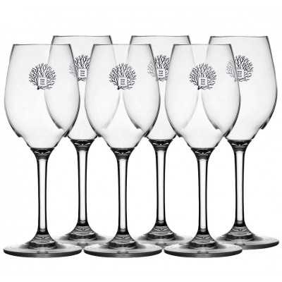 Calice da vino con decoro Living 75x186mm Set 6pz MT5801478-10%