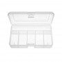 Scatola porta minuterie trasparente con 6 scomparti 16x11x3cm N5100314063-0%