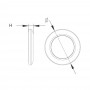 Plafoniera Classica Inox BA15D 12V 175xh56mm con interruttore-10%