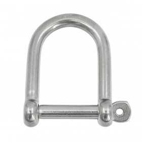 Extra wide 8mm AISI 316 stainless steel screw-lock shackle N61641102749