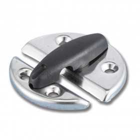 Fermaporta in acciaio inox con arresto in nylon nero Ø60mm N60341500583-0%