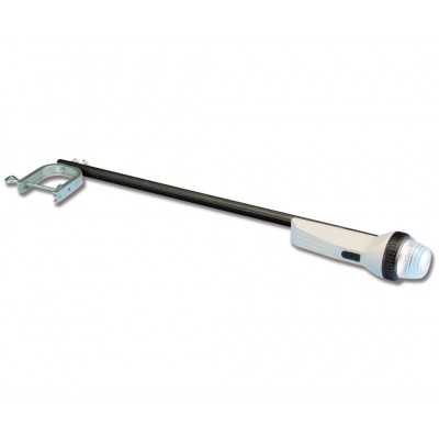 White 360° light on 66cm black pole with clamp TRL2014260