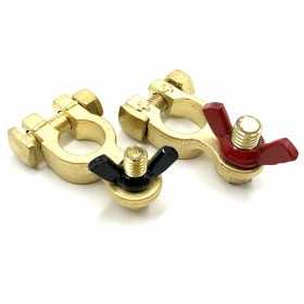 Pair of bronze battery terminals with 8/10 mm studs N51420001130