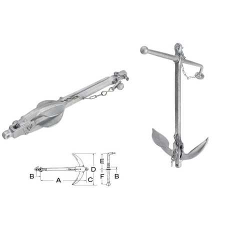 Hot Galvanized Steel Admiralty Anchor 5kg N10701705680