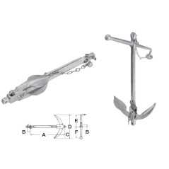 Hot Galvanized Steel Admiralty Anchor 15kg OS0111415
