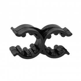 Doppio Clip di Supporto Regolabile in Plastica 18/25mm Nero N30610600659-5%