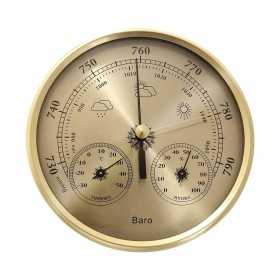 Barometer Thermo Hygrometer 128mm Gold for Boat Camping Home N101568005393
